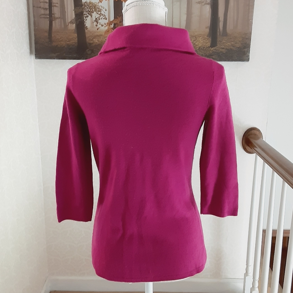 NY & Co. Pink Turtleneck Blouse - Picture 3 of 4